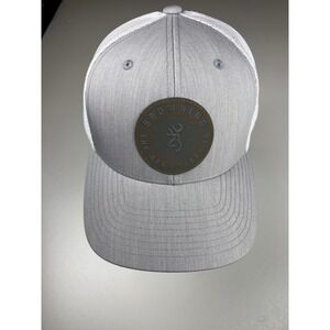 Browning Axle Cap Mesh Trucker Hat Cap Gray White‎ Logo Adjustable Snapback